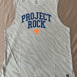 Under Armour Project Rock Gray and Blue Tank Top